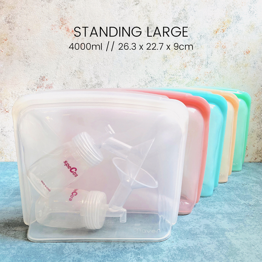MAVEN STANDING LARGE (4000ML) Silicone Bag/Pouch Food Safe & Leakproof